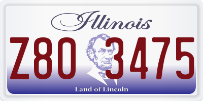 IL license plate Z803475