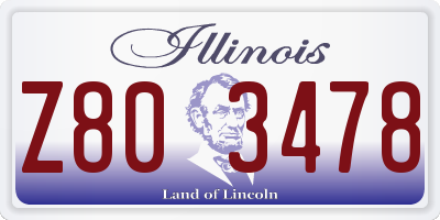 IL license plate Z803478