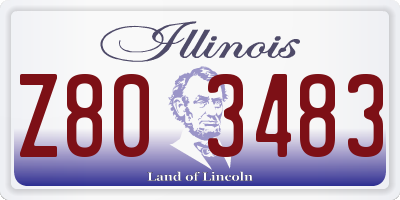 IL license plate Z803483