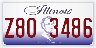 IL license plate Z803486