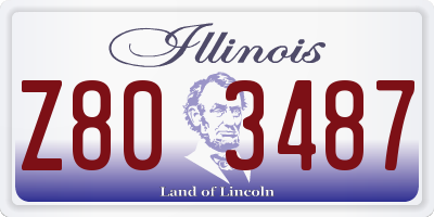 IL license plate Z803487