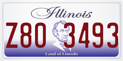 IL license plate Z803493