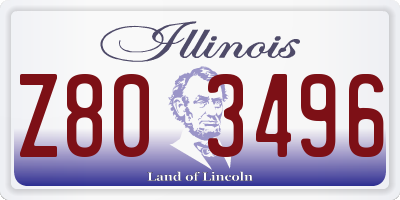 IL license plate Z803496