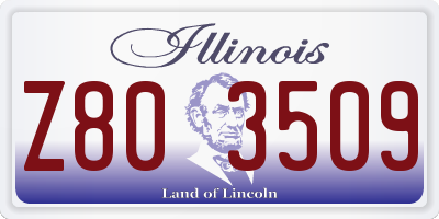 IL license plate Z803509