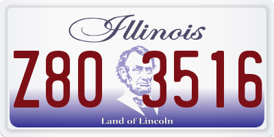 IL license plate Z803516