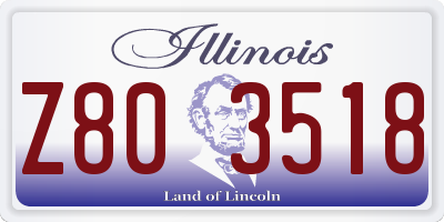 IL license plate Z803518