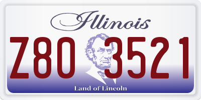 IL license plate Z803521
