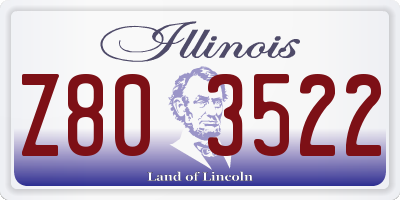 IL license plate Z803522