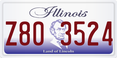 IL license plate Z803524