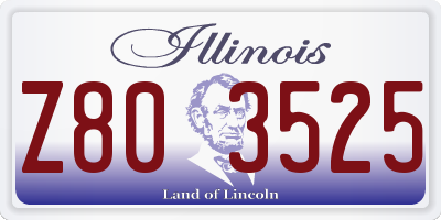 IL license plate Z803525