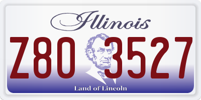 IL license plate Z803527