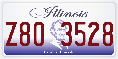 IL license plate Z803528