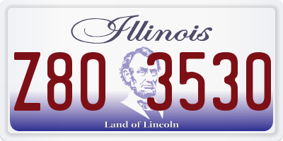 IL license plate Z803530
