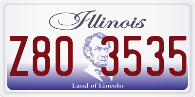IL license plate Z803535