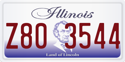 IL license plate Z803544