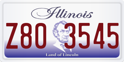 IL license plate Z803545