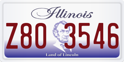 IL license plate Z803546