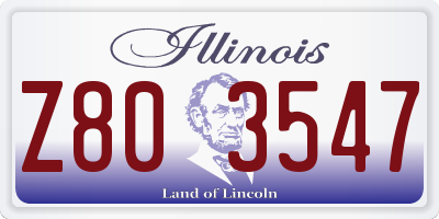 IL license plate Z803547