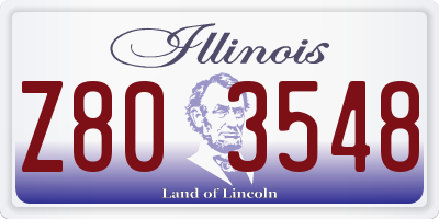 IL license plate Z803548