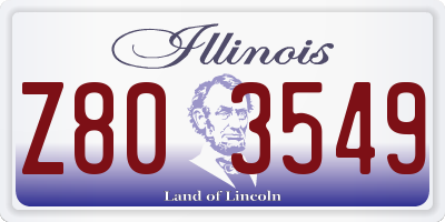 IL license plate Z803549