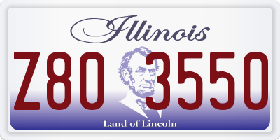 IL license plate Z803550