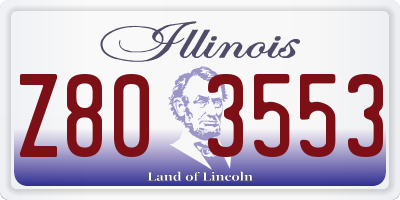 IL license plate Z803553