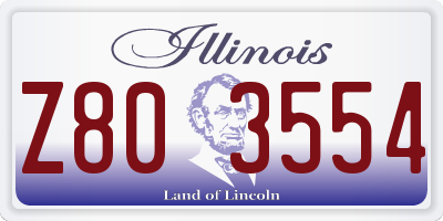 IL license plate Z803554