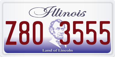 IL license plate Z803555