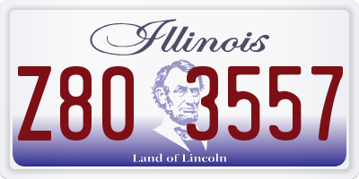 IL license plate Z803557