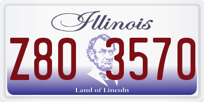 IL license plate Z803570
