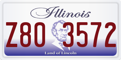 IL license plate Z803572