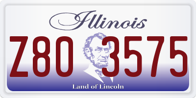 IL license plate Z803575