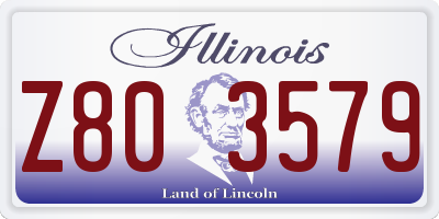 IL license plate Z803579