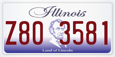 IL license plate Z803581