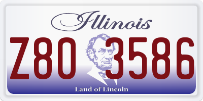 IL license plate Z803586