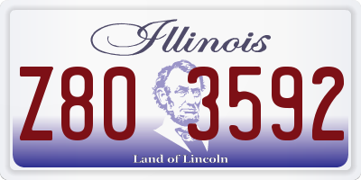 IL license plate Z803592