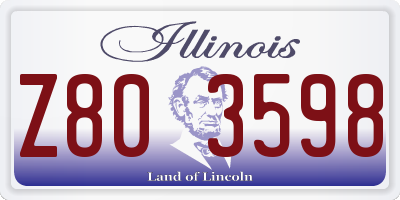 IL license plate Z803598