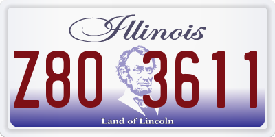 IL license plate Z803611
