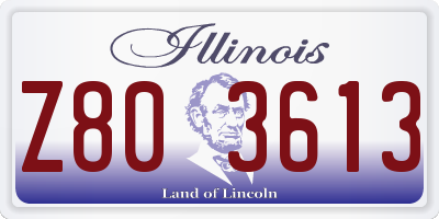 IL license plate Z803613