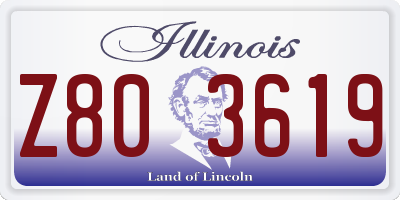 IL license plate Z803619