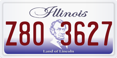 IL license plate Z803627