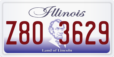 IL license plate Z803629