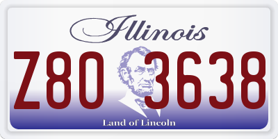 IL license plate Z803638
