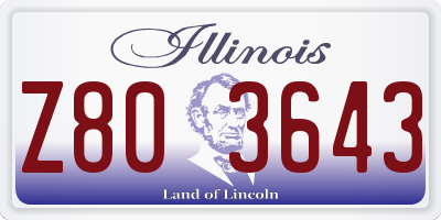 IL license plate Z803643