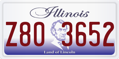 IL license plate Z803652
