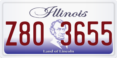 IL license plate Z803655