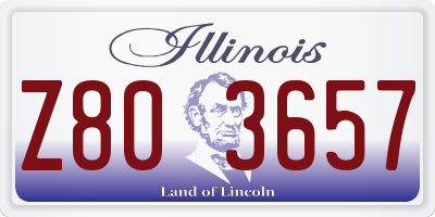 IL license plate Z803657