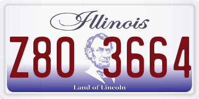 IL license plate Z803664