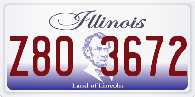IL license plate Z803672