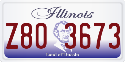 IL license plate Z803673